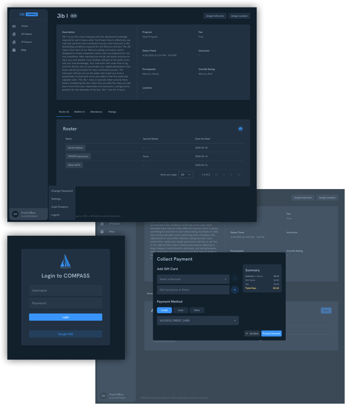 Software design and development for a Boston boating community.